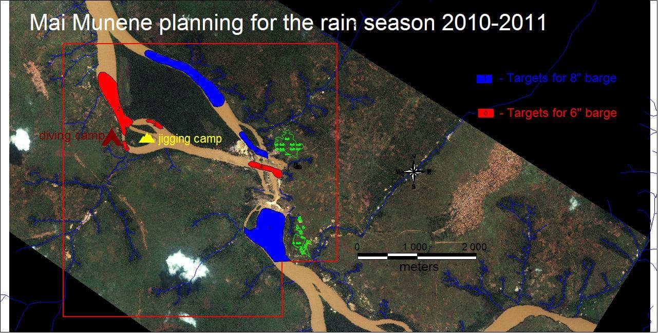 River exploitation on the Kasai river