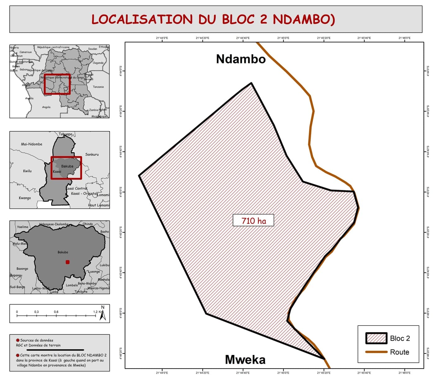 Ndambo Bloc 2 — demarcation map